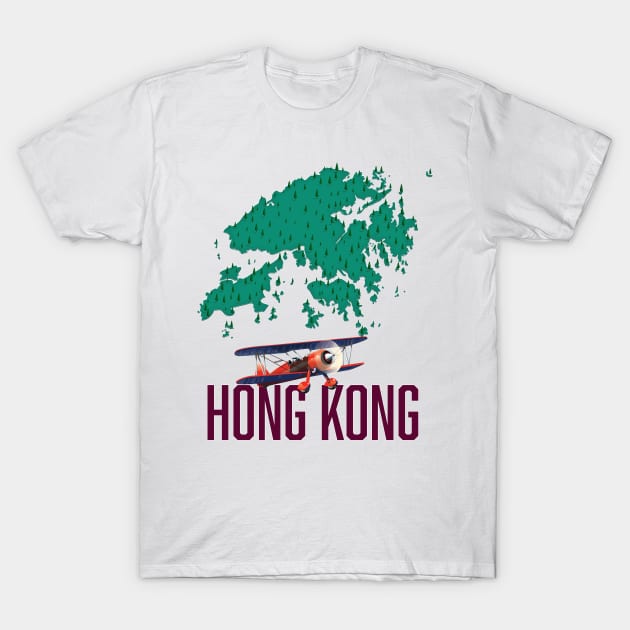 Hong Kong Map T-Shirt by nickemporium1